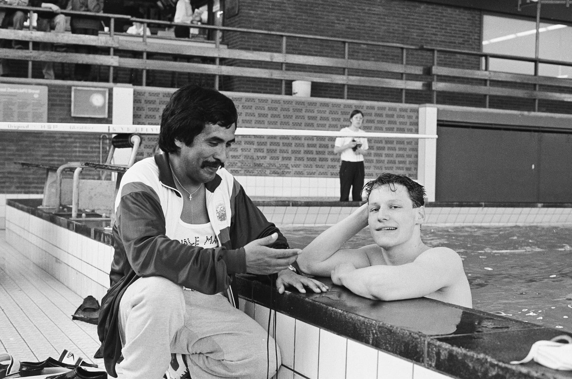 Dubbelportret van trainer Ramirez (links) en Geert Donkers van Z&PC 1988 Dubbelportret van trainer Ramirez (links) en Geert Donkers van Z&PC 1988